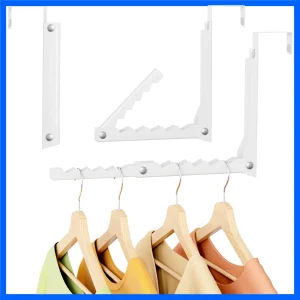 Space Saving Over The Door Drying Rack, 10 Hanging Slots for Clothes Storage