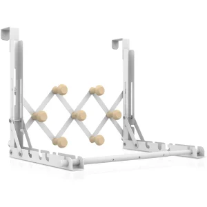 FYY Over The Door Drying Rack for Clothing - Collapsible Folding White