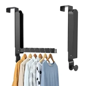 Over The Door Drying Rack Foldable Over The Door Hooks Hanger for 1 Pack Gray